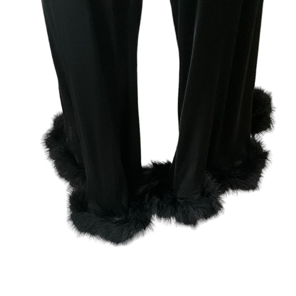 Sleeper Boudoir Feather Trim Flare Trousers NWT - Picture 7 of 15